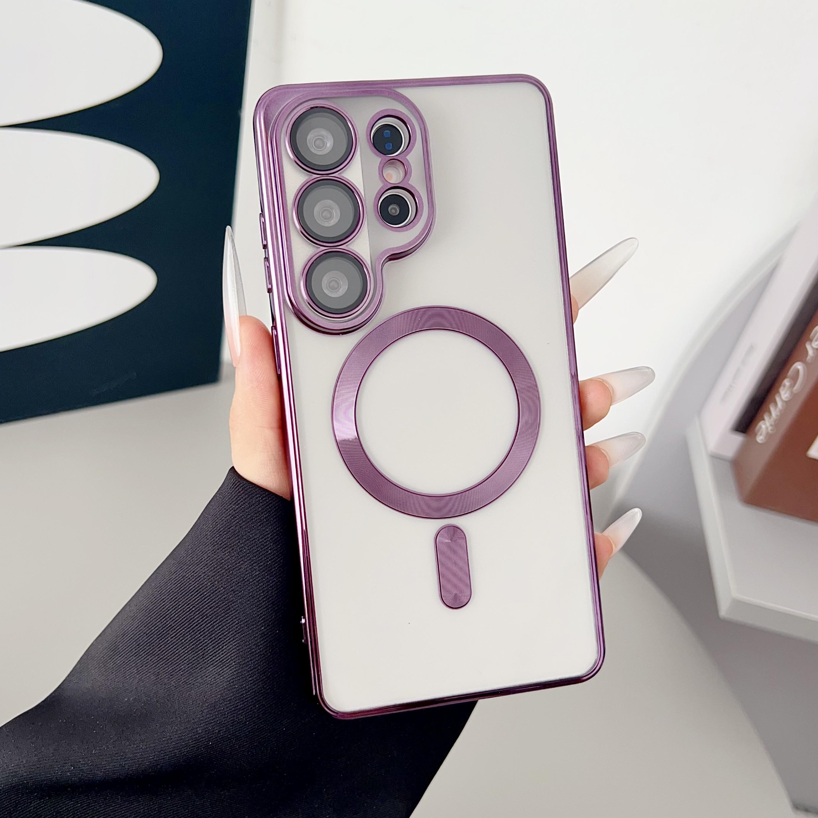 Luxury Clear Plating For Magsafe Wireless Charge Case For Samsung S26 S25 S24 S23 S22 S21 S20 FE Ultra Plus Note20 10 Soft Cover Galaxy Note10+ темно-фіолетовий колір
Luxury Clear Plating For Magsafe Wireless Charge Case For Samsung S26 S25 S24 S23 S22 S21 S20 FE Ultra Plus Note20 10 Soft Cover Galaxy Note10+ темно-фіолетовий колір