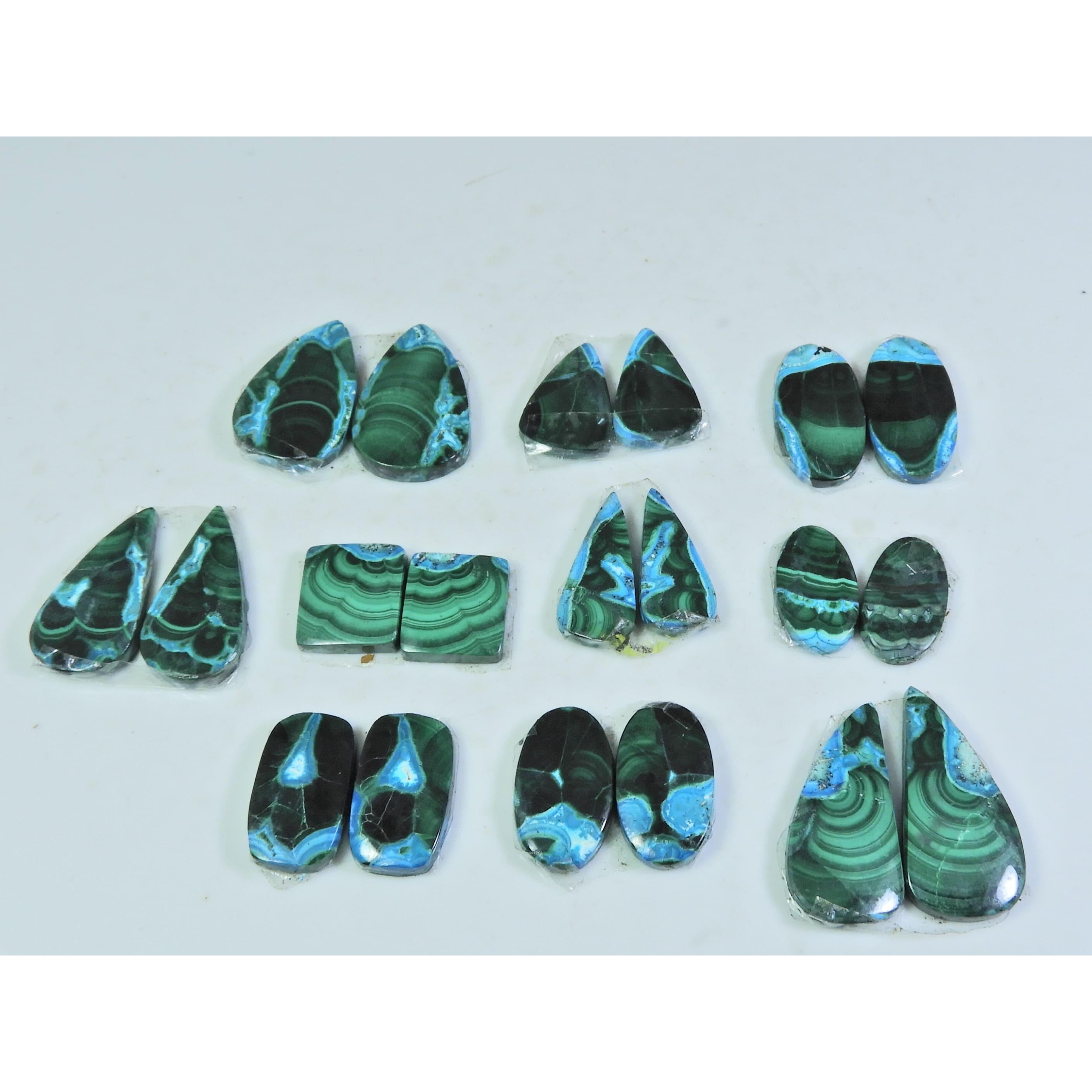 13-23 мм Натуральная Хризоколла Малахит Пара Микс Кабошон Драгоценный камень 10 пар Лот C-188
13-23 мм Натуральная Хризоколла Малахит Пара Микс Кабошон Драгоценный камень 10 пар Лот C-188