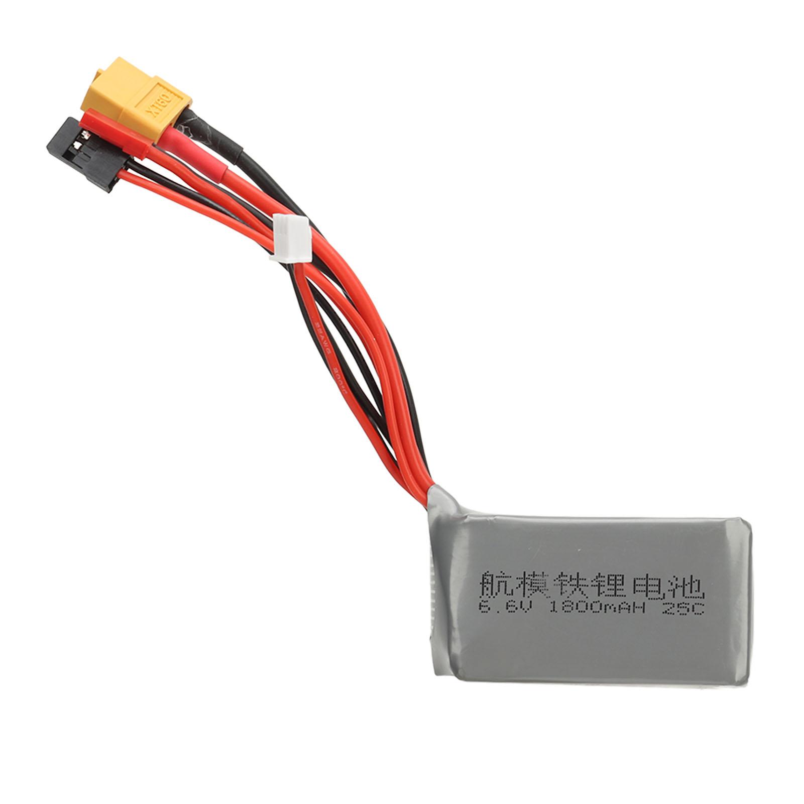 6.6V Remote Control Toy Lithium Battery 1800MAH 25C Overcharge Protection Aircraft Models Polymer
6.6V Remote Control Toy Lithium Battery 1800MAH 25C Overcharge Protection Aircraft Models Polymer