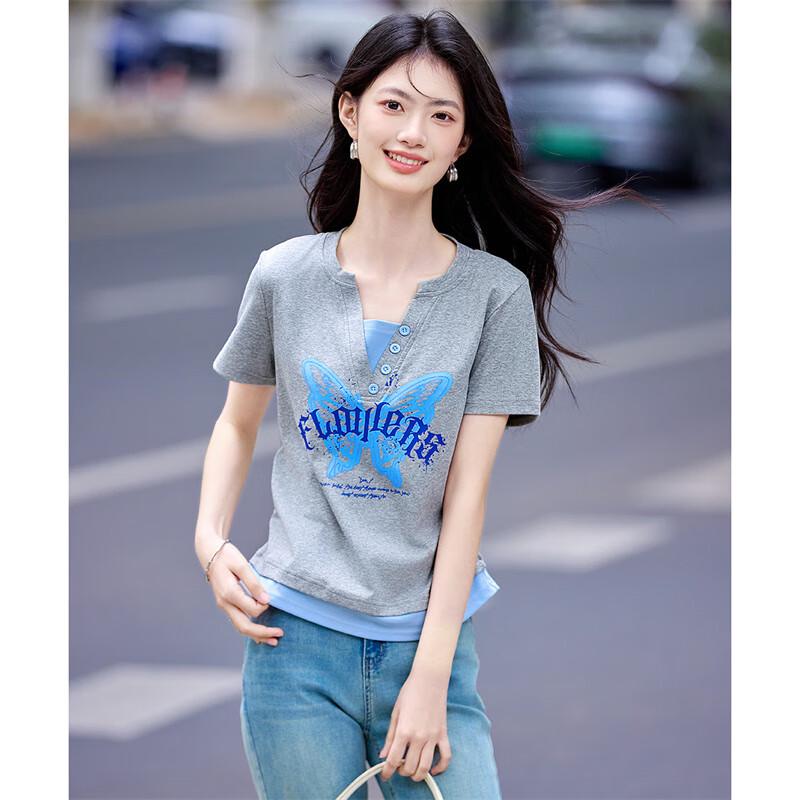 Street Style Butterfly Letter Print V-Neck T-Shirt M
Street Style Butterfly Letter Print V-Neck T-Shirt M