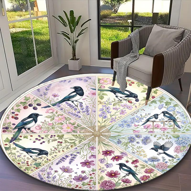 1pc Office Carpet, Beautiful Garden Birds Chair Rug, Living Room Printed Round Rug, Home Chair Floor Mat Diameter 60cm
1pc Office Carpet, Beautiful Garden Birds Chair Rug, Living Room Printed Round Rug, Home Chair Floor Mat Diameter 60cm