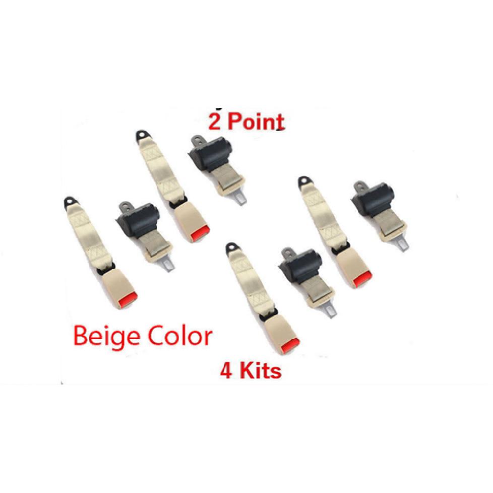4 Kits Adjustable Universal Car Truck 2 Point Beige Seat Belt
4 Kits Adjustable Universal Car Truck 2 Point Beige Seat Belt