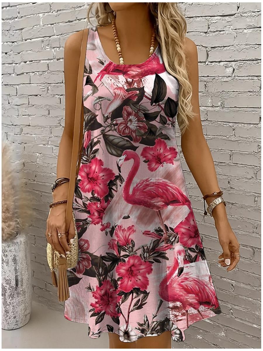 Summer Women 3d Print Casual Sleeveless U Neck Midi Dress A Line Knee Length Dress Simple Daily Wear S
Summer Women 3d Print Casual Sleeveless U Neck Midi Dress A Line Knee Length Dress Simple Daily Wear S