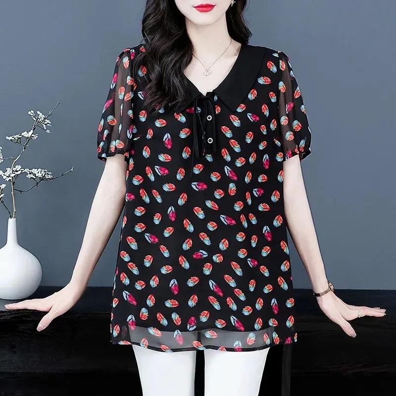 L - 6XL Plus Size Women s Shirts Summer and Fall V-neck Printed Hollowed Out Lace-up Ruffled Short-sleeved Blouse
L - 6XL Plus Size Women s Shirts Summer and Fall V-neck Printed Hollowed Out Lace-up Ruffled Short-sleeved Blouse