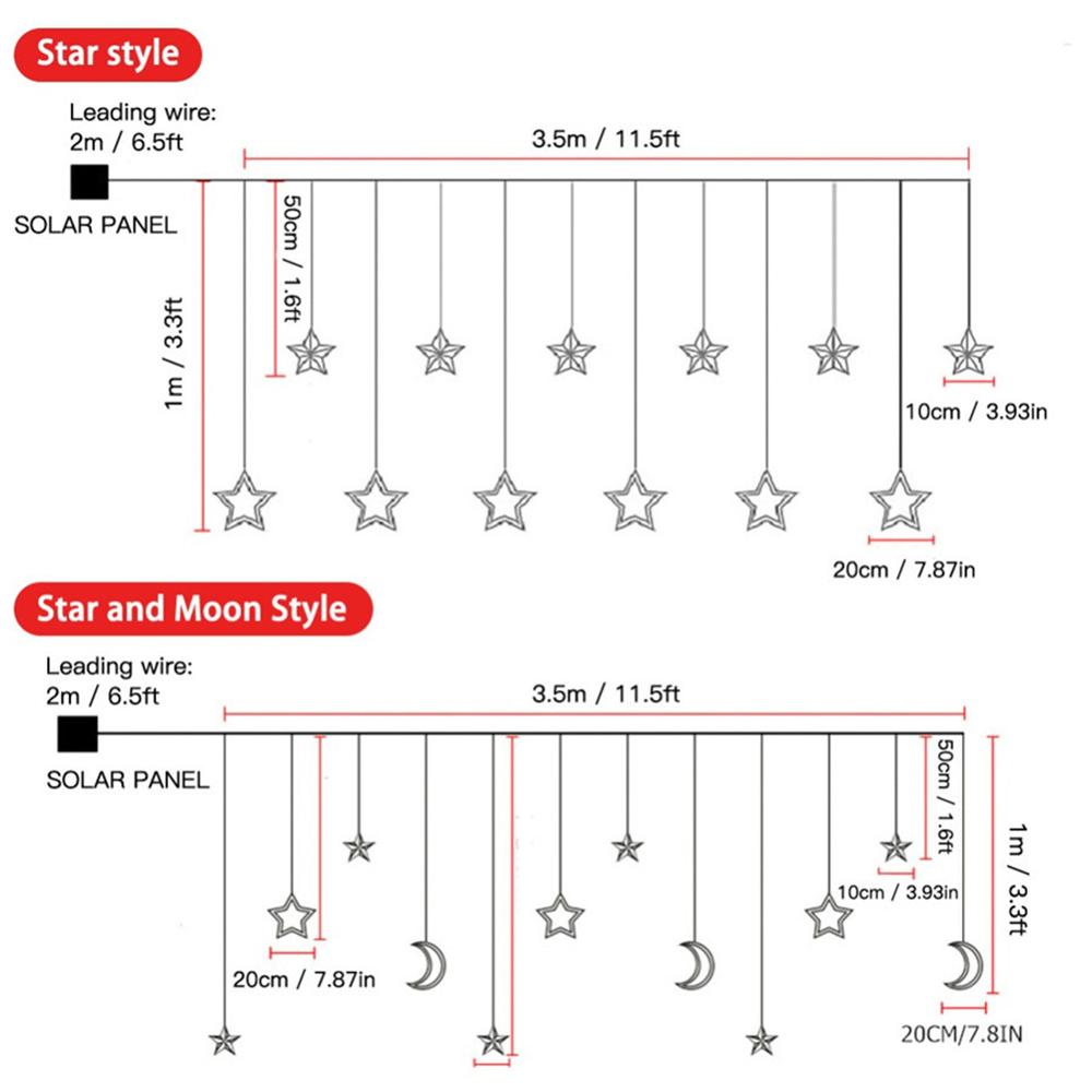 3.5M Solar Powered Christmas LED Curtain Lights 138LED Fairy Lights 8 Modes Hanging String Light With Remote Control For Wedding Warm White
3.5M Solar Powered Christmas LED Curtain Lights 138LED Fairy Lights 8 Modes Hanging String Light With Remote Control For Wedding Warm White