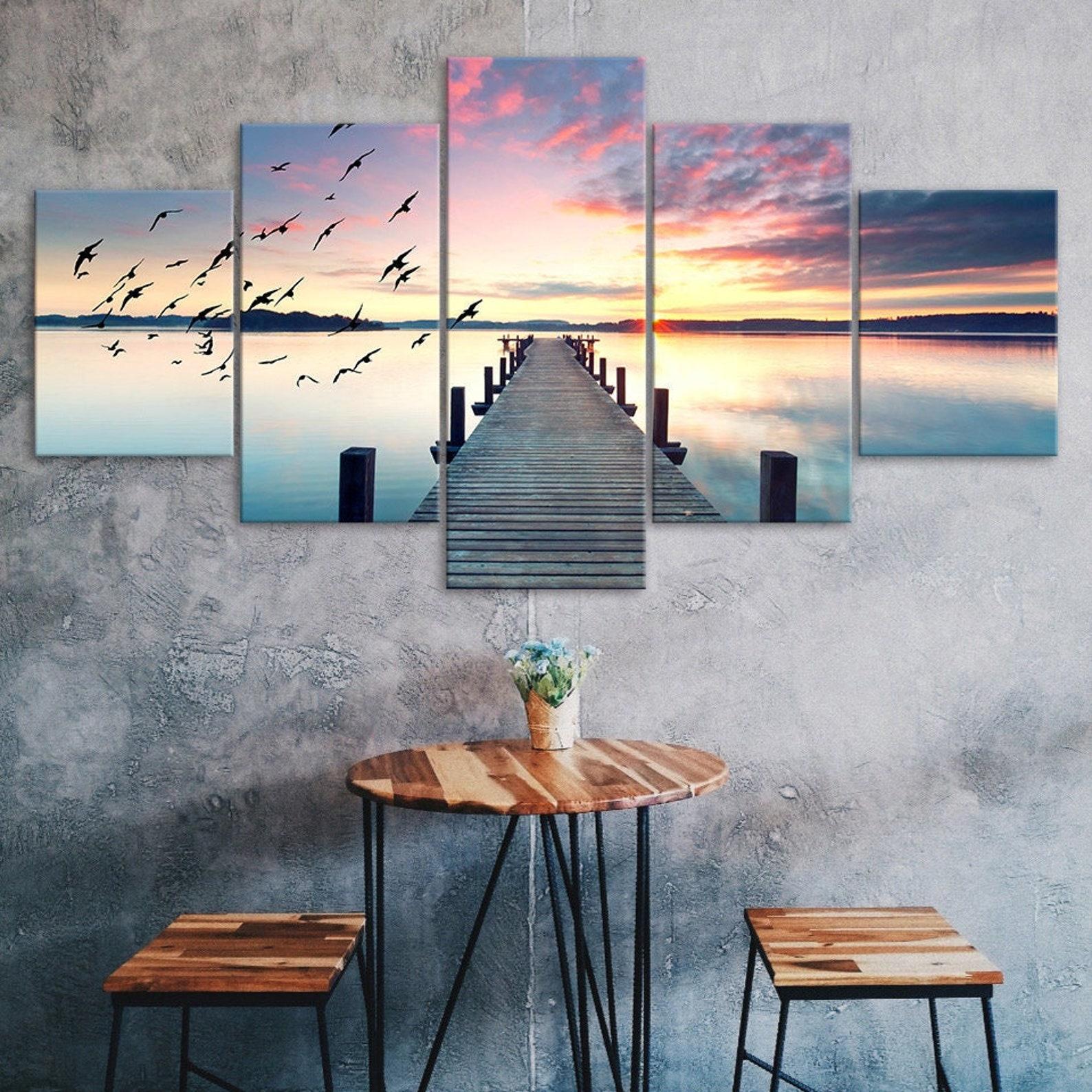 Beautiful Lake Landscape Sunset View 5 Piece Canvas Wall Art Multi Panel Print Modern Poster Home Decor Picture Gift For Him For Her 20X35 20X45 20X55CM
Beautiful Lake Landscape Sunset View 5 Piece Canvas Wall Art Multi Panel Print Modern Poster Home Decor Picture Gift For Him For Her 20X35 20X45 20X55CM