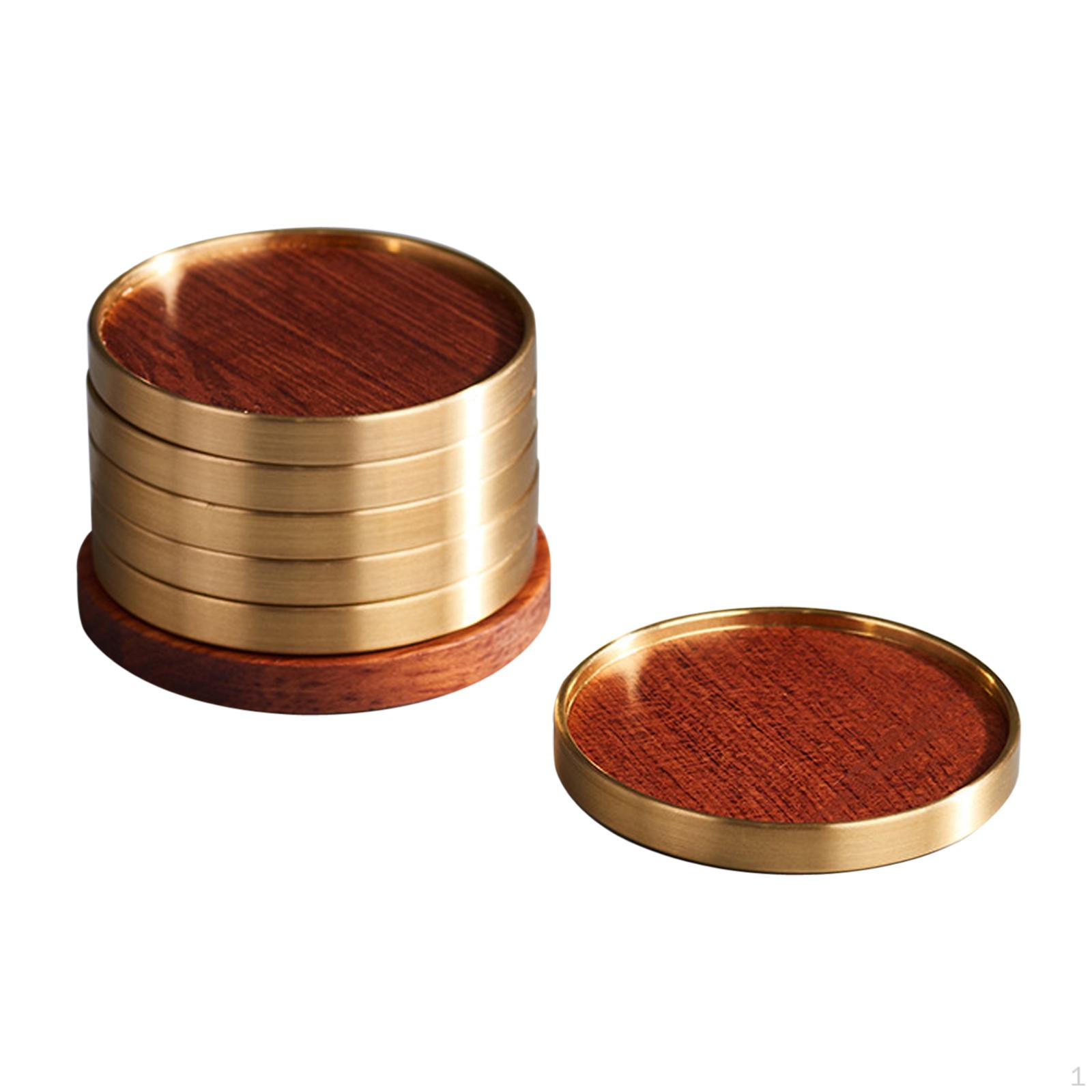 6 деревянных подставок, подставка под чашку, подарки, прочная портативная многофункциональная защита стола для обеда красный