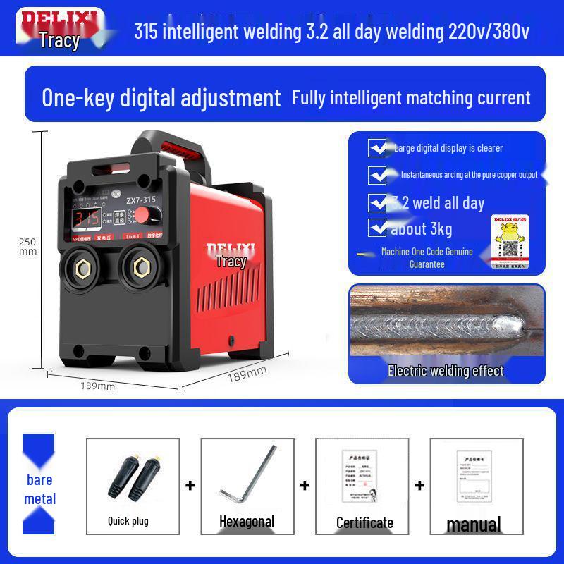 Delixi High-Power Dual Voltage Automatic Industrial Welder for General Construction
Delixi High-Power Dual Voltage Automatic Industrial Welder for General Construction