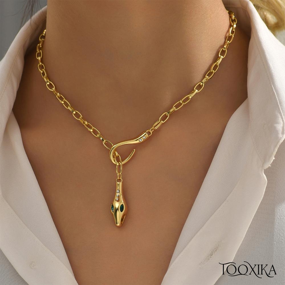Tooxika Высококачественное Темпераментное Металлическое Серия Змея Бриллиантовое Ожерелье Ретро Атмосфера Легкий Роскошный Стиль Ключичная Цепочка Новые Женщины
Tooxika Высококачественное Темпераментное Металлическое Серия Змея Бриллиантовое Ожерелье Ретро Атмосфера Легкий Роскошный Стиль Ключичная Цепочка Новые Женщины