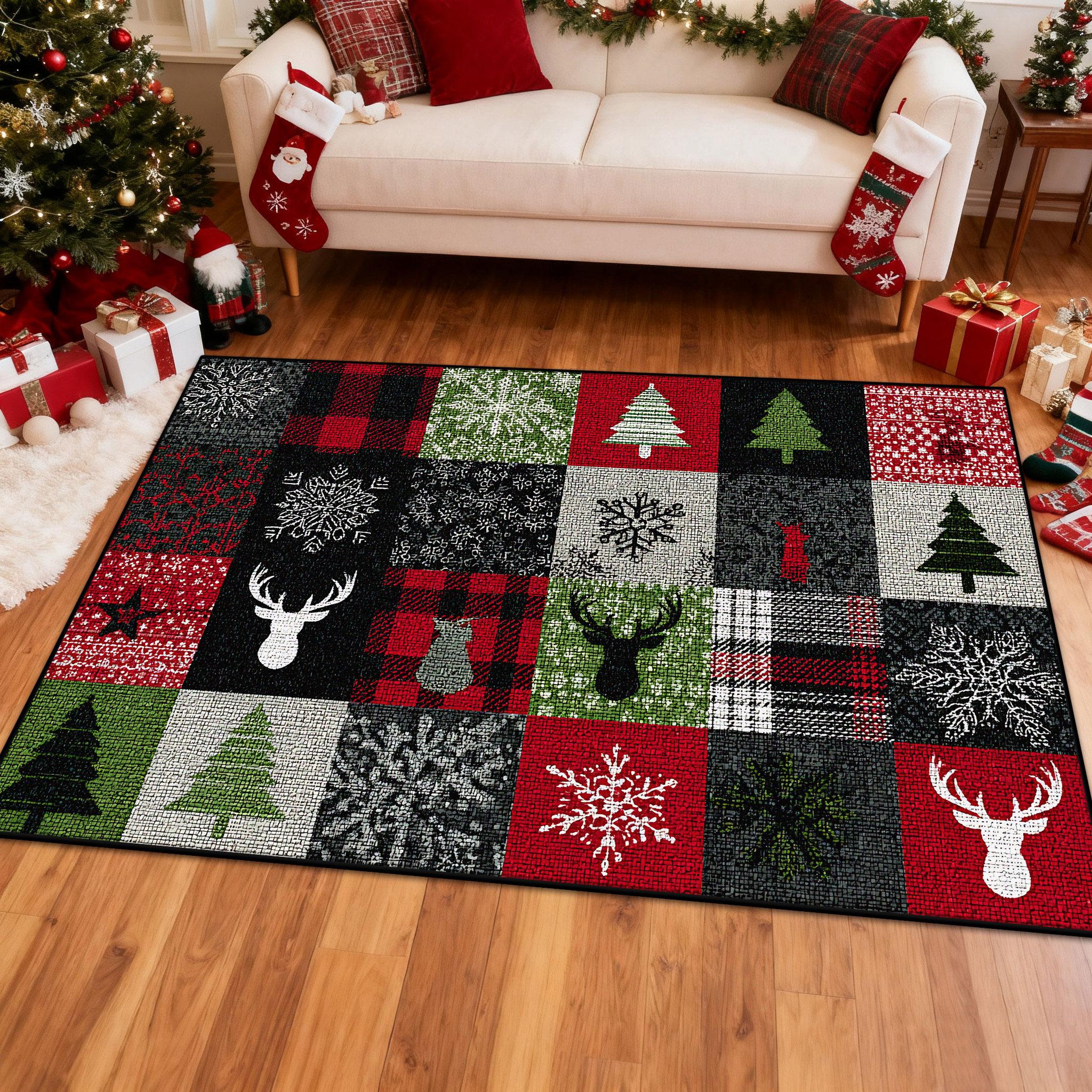 Red Grid Christmas Rugs Living Room American Decoration Sofa Table Carpet Customizable Kids Bedroom Bedside Non-slip Floor Mats 60x90cm
Red Grid Christmas Rugs Living Room American Decoration Sofa Table Carpet Customizable Kids Bedroom Bedside Non-slip Floor Mats 60x90cm
