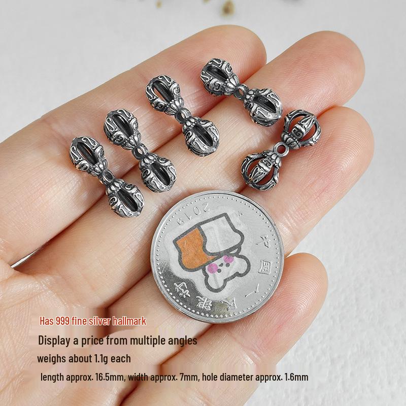 Винтажный серебряный кулон Ваджра в тайском стиле из серебра 925 пробы: Сделанные вручную разделительные бусины для браслетов своими руками
Винтажный серебряный кулон Ваджра в тайском стиле из серебра 925 пробы: Сделанные вручную разделительные бусины для браслетов своими руками