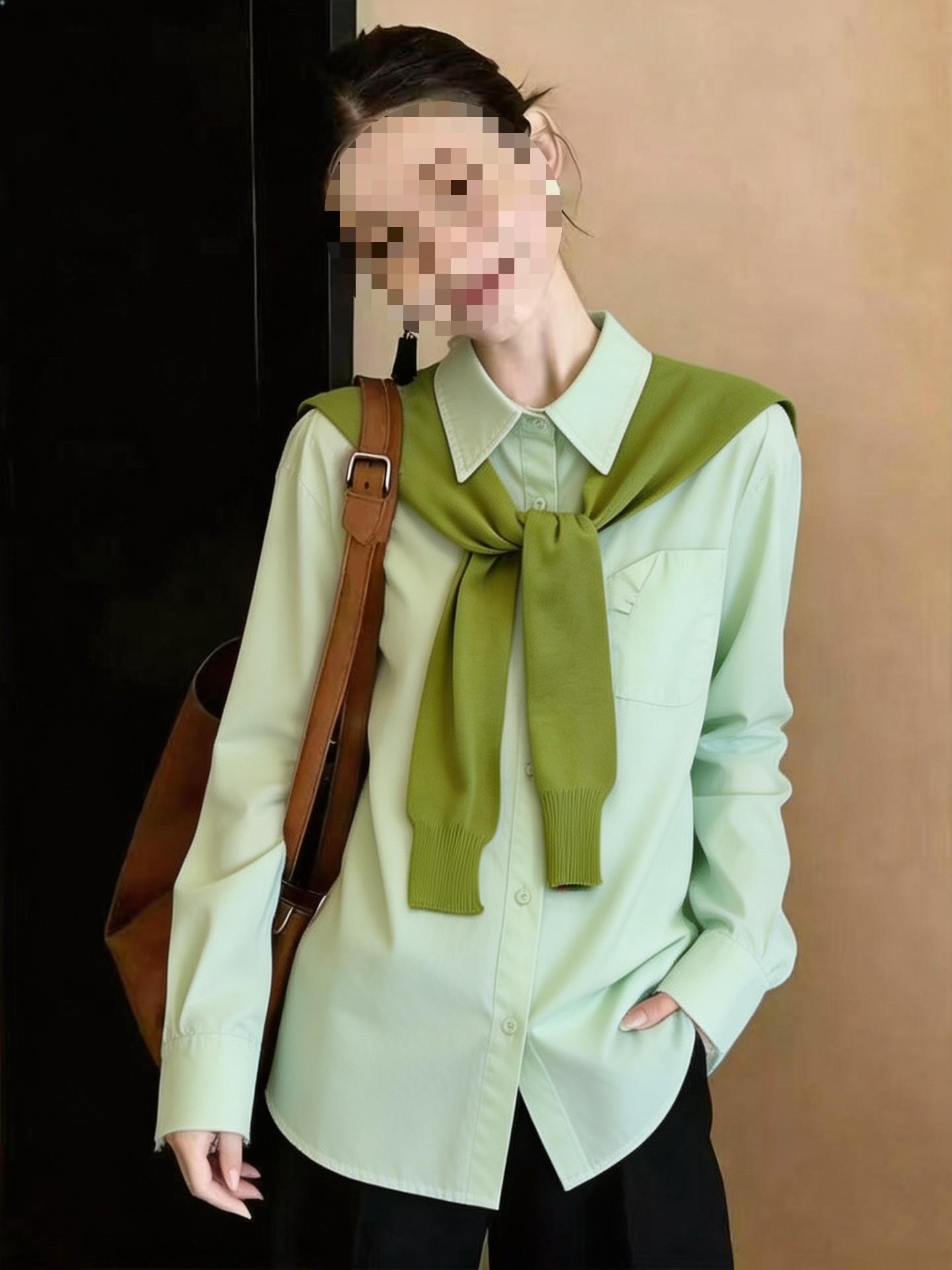 Elegant Spring Two-Piece Set: Versatile Women s Long-Sleeved Shirt with Knit Shawl 3XL (130-145 lbs) зелёный
Elegant Spring Two-Piece Set: Versatile Women s Long-Sleeved Shirt with Knit Shawl 3XL (130-145 lbs) зелёный