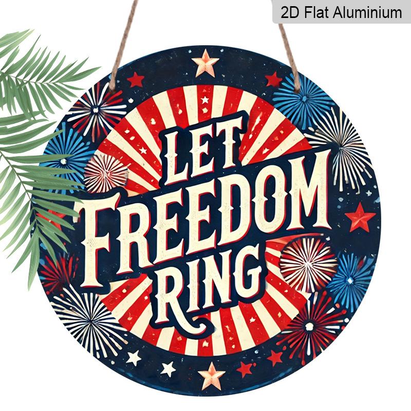 2D Flat, 1pc Round Aluminum Hanging Sign - Let Freedom Ring Patriotic Firework Metal Wall Art, Retro Red White Blue Starburst Design, Perfect for 7.87*7.87 inches
2D Flat, 1pc Round Aluminum Hanging Sign - Let Freedom Ring Patriotic Firework Metal Wall Art, Retro Red White Blue Starburst Design, Perfect for 7.87*7.87 inches