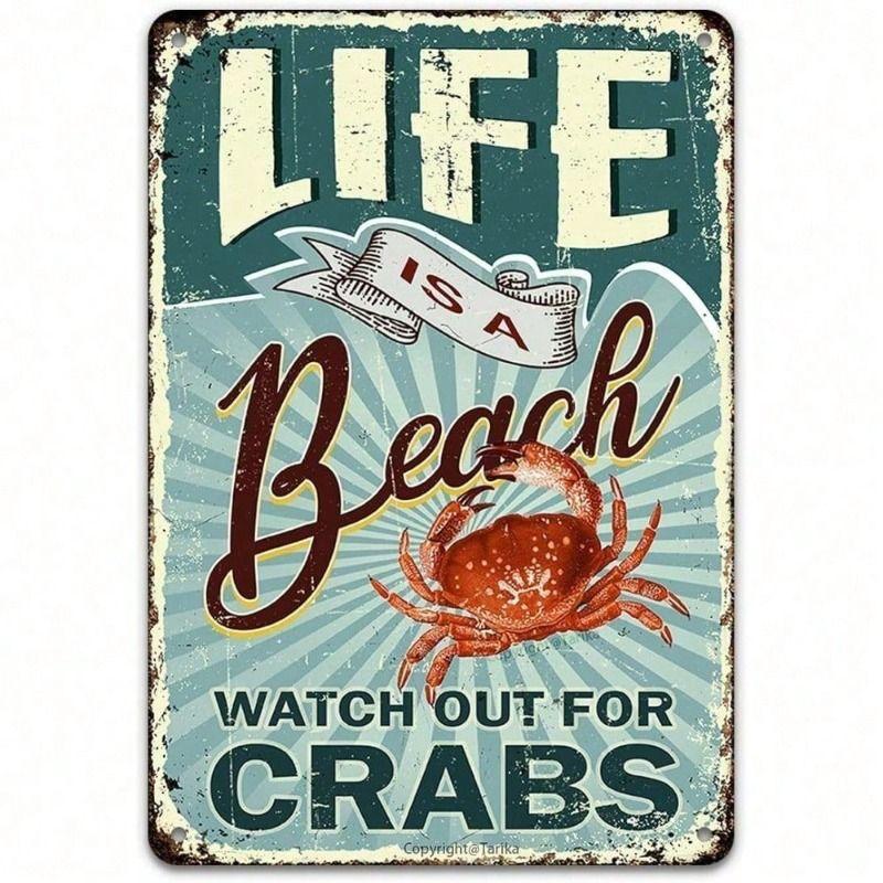 Life Is A Beach Watch Out Metal Wall Poster, Retro Nautical Bar Decor
Life Is A Beach Watch Out Metal Wall Poster, Retro Nautical Bar Decor