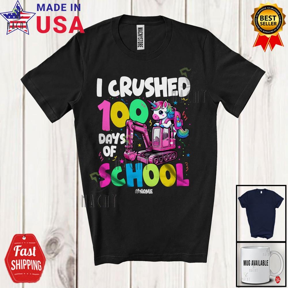Crushed 100 Days of School Unicorn On Excavator Custom Name Girl Student Shirt 4XL
Crushed 100 Days of School Unicorn On Excavator Custom Name Girl Student Shirt 4XL