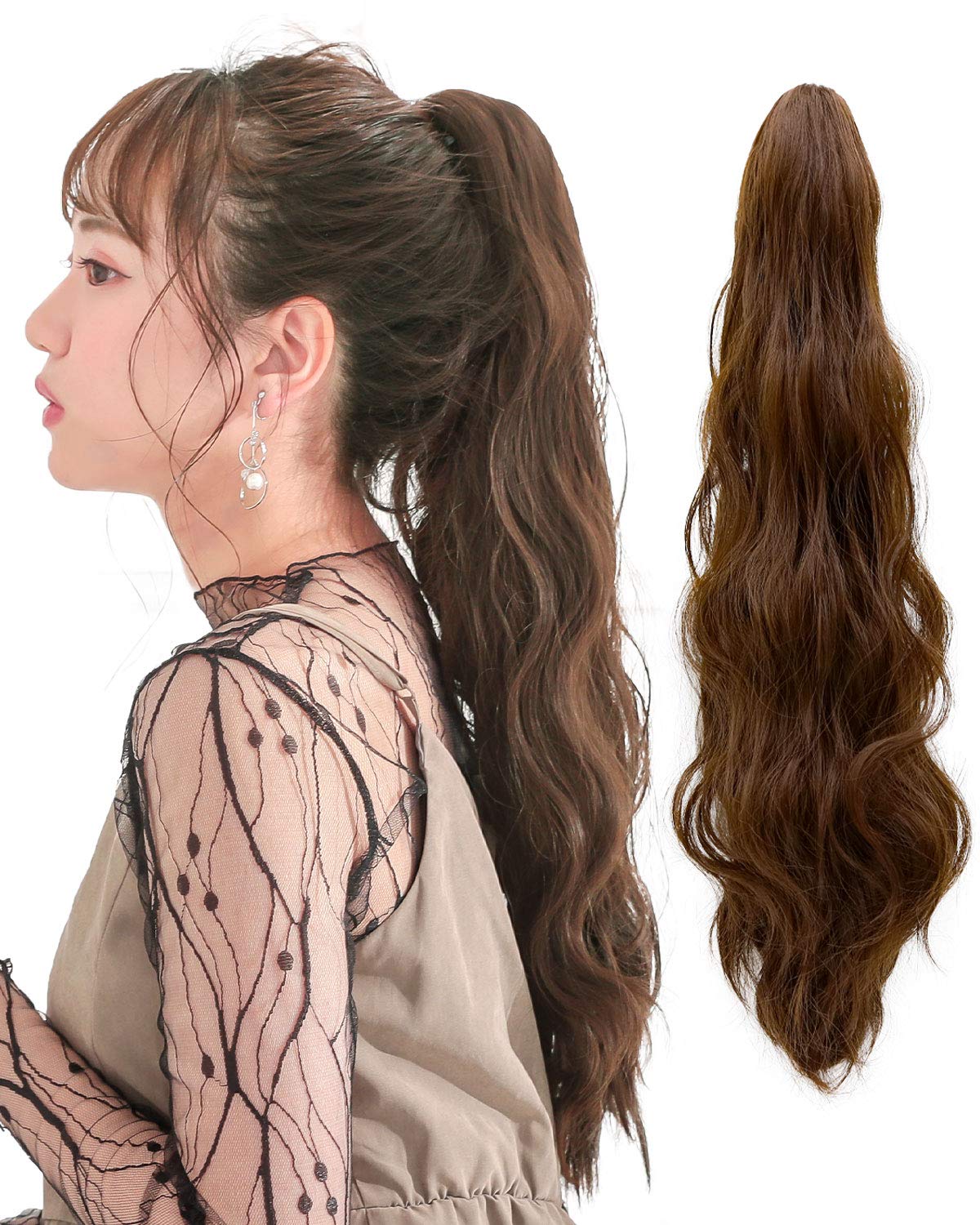 AQUADOLL Honey Wave Clip-on Ponytail Wig with Pointed Ends, Deep Brown (DBR) wgt805-A-DBR
AQUADOLL Honey Wave Clip-on Ponytail Wig with Pointed Ends, Deep Brown (DBR) wgt805-A-DBR