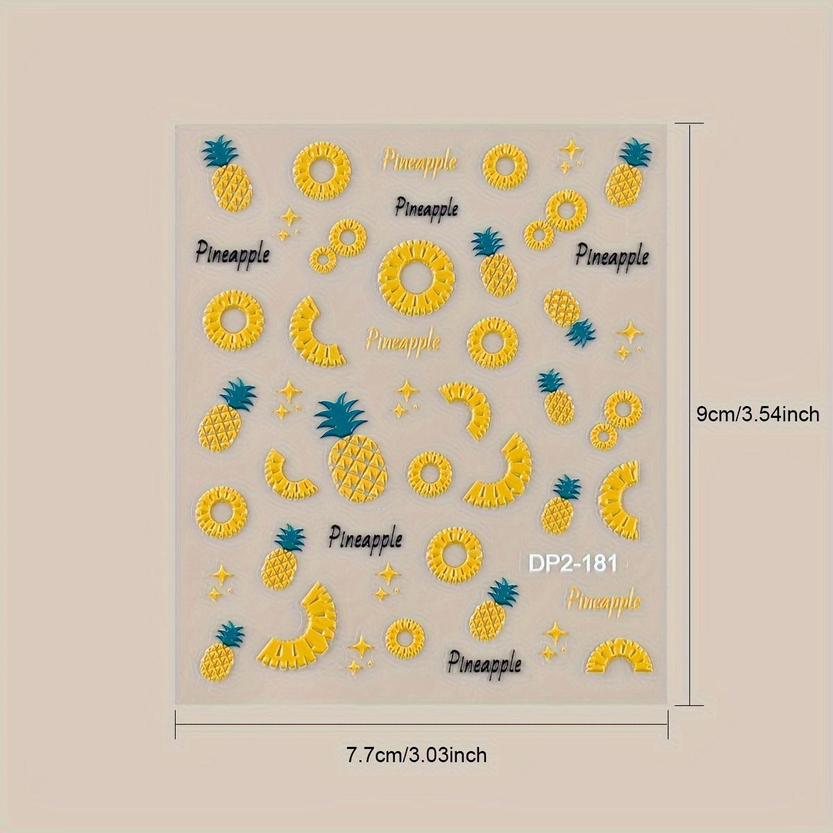 1pc Fruit Nail Art Stickers, Embossed Pineapple Design, Summer DIY Nail Decoration, Manicure Accessories
1pc Fruit Nail Art Stickers, Embossed Pineapple Design, Summer DIY Nail Decoration, Manicure Accessories