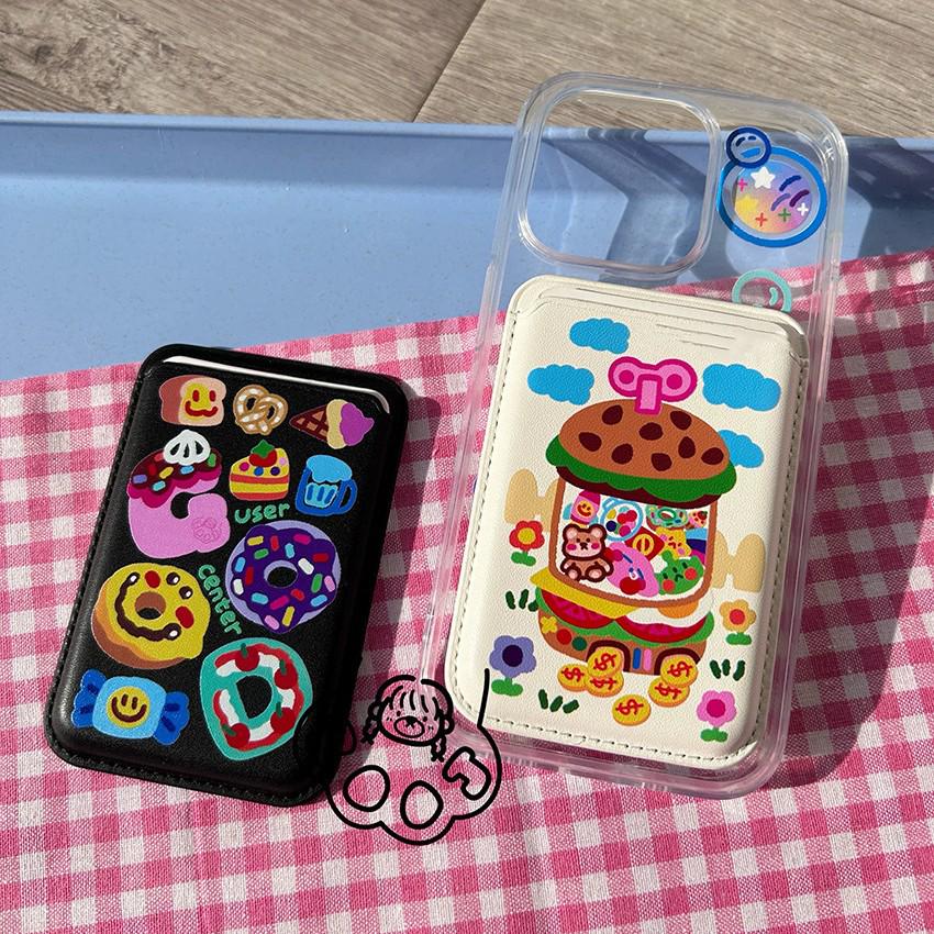 Cartoon Burger Dessert MAGsafe Card Holder Leather Case for Apple Phones White - Burger CX2369
Cartoon Burger Dessert MAGsafe Card Holder Leather Case for Apple Phones White - Burger CX2369