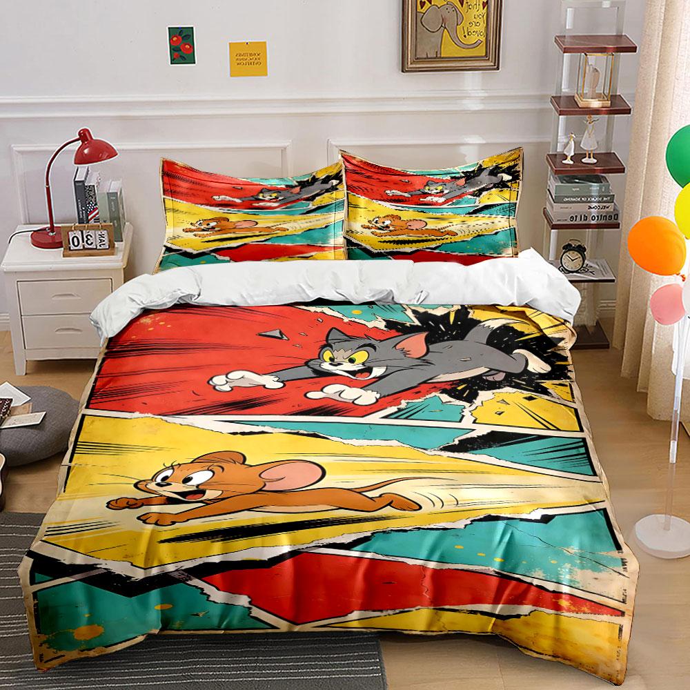 Cat chasing mouse design. Bedding sets Duvet cover sets Duvet covers Pillowcases(1 * Duvet Cover 2 * Pillowcases, without duvet insert) 135x200cm
Cat chasing mouse design. Bedding sets Duvet cover sets Duvet covers Pillowcases(1 * Duvet Cover 2 * Pillowcases, without duvet insert) 135x200cm