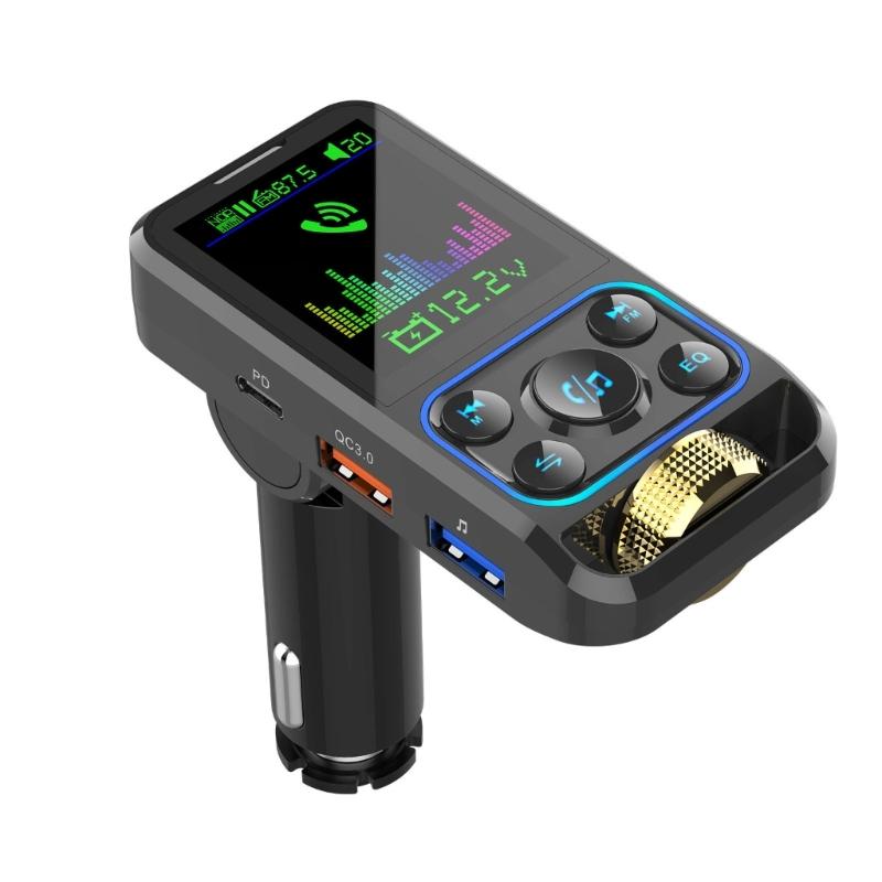 Car FM Transmitter MP3 Player Receiver USB QC3.0 PD30W Car Charger Handsfree Bluetooth-compatible Car Adapter Kit 1
Car FM Transmitter MP3 Player Receiver USB QC3.0 PD30W Car Charger Handsfree Bluetooth-compatible Car Adapter Kit 1