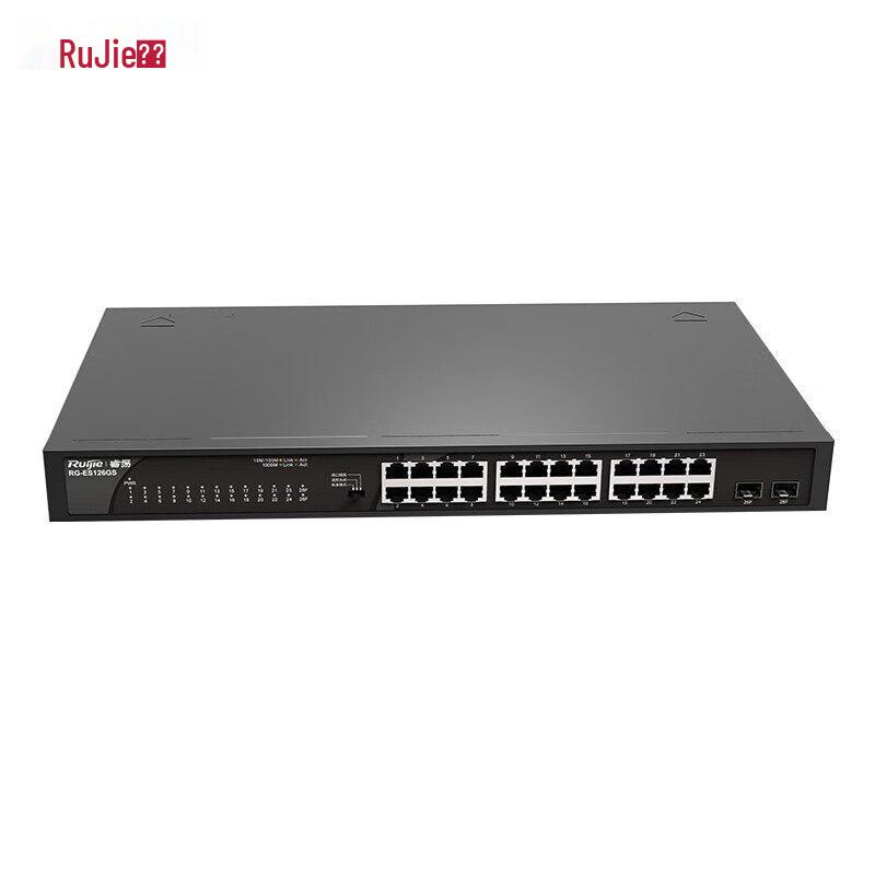 Ruijie RG-ES126GS-E 24-Port Gigabit Unmanaged Rack-Mount Switch with 2 SFP Ports
Ruijie RG-ES126GS-E 24-Port Gigabit Unmanaged Rack-Mount Switch with 2 SFP Ports