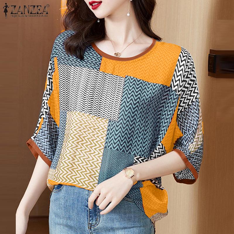 ZANZEA Жіноча літня блуза з круглим вирізом і 3/4 рукавами 5XL червоний
ZANZEA Жіноча літня блуза з круглим вирізом і 3/4 рукавами 5XL червоний