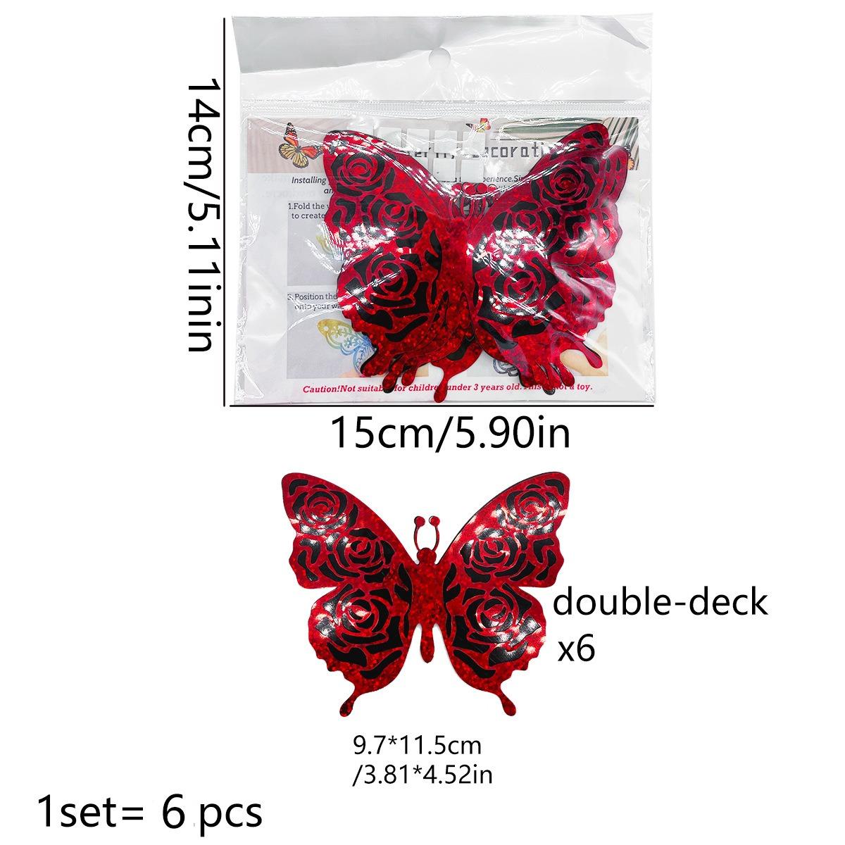 6pcs/set Valentine s Day Series Sparkling Gold Butterfly Decorative Stickers 3D Stereoscopic Double Layer Butterfly Stickers Set 9.7X11CM
6pcs/set Valentine s Day Series Sparkling Gold Butterfly Decorative Stickers 3D Stereoscopic Double Layer Butterfly Stickers Set 9.7X11CM