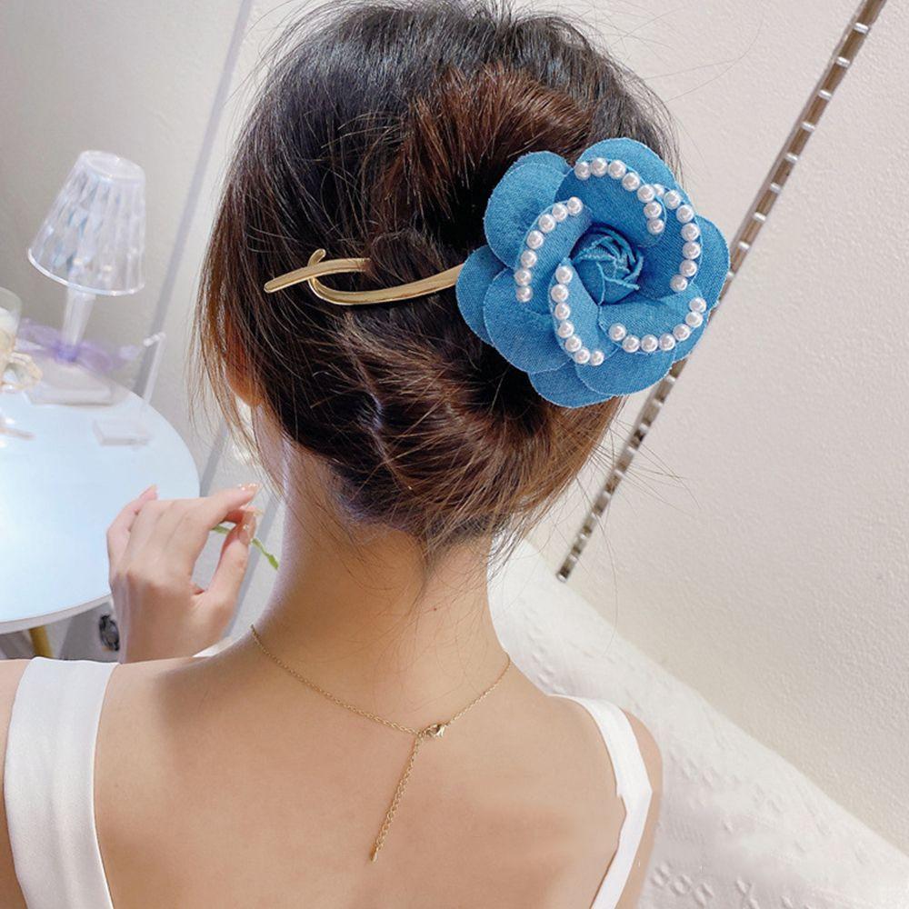 Hair Clip Camellia Plate Hair Clip Pearls Frog Clip Women Hair Accessories Denim Fabric Hair Clip A
Hair Clip Camellia Plate Hair Clip Pearls Frog Clip Women Hair Accessories Denim Fabric Hair Clip A