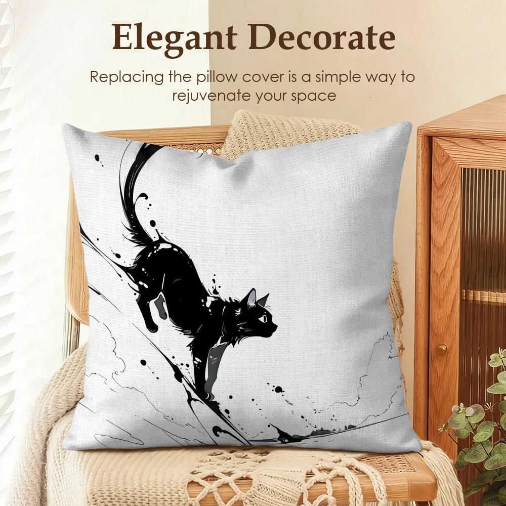 Ink And Wash Cat Cushion Cover Natural Linen Organic Fabric DoubleSided Printing Sofa Home Decor Gift Pillow Case 30x30cm
Ink And Wash Cat Cushion Cover Natural Linen Organic Fabric DoubleSided Printing Sofa Home Decor Gift Pillow Case 30x30cm