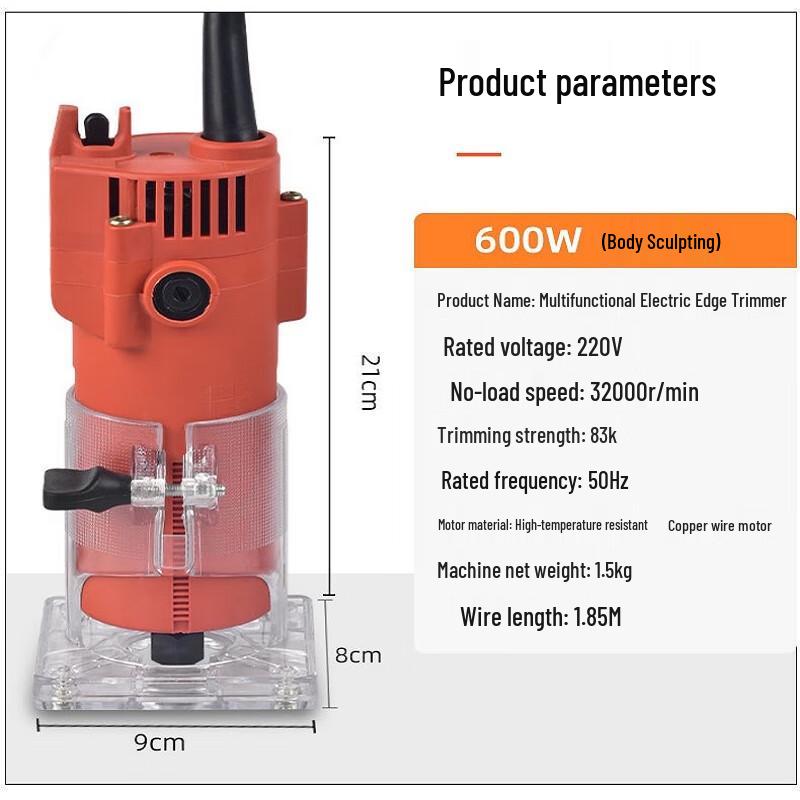 Lanmo Multi-functional Electric Router CN plug (adapter included)
Lanmo Multi-functional Electric Router CN plug (adapter included)