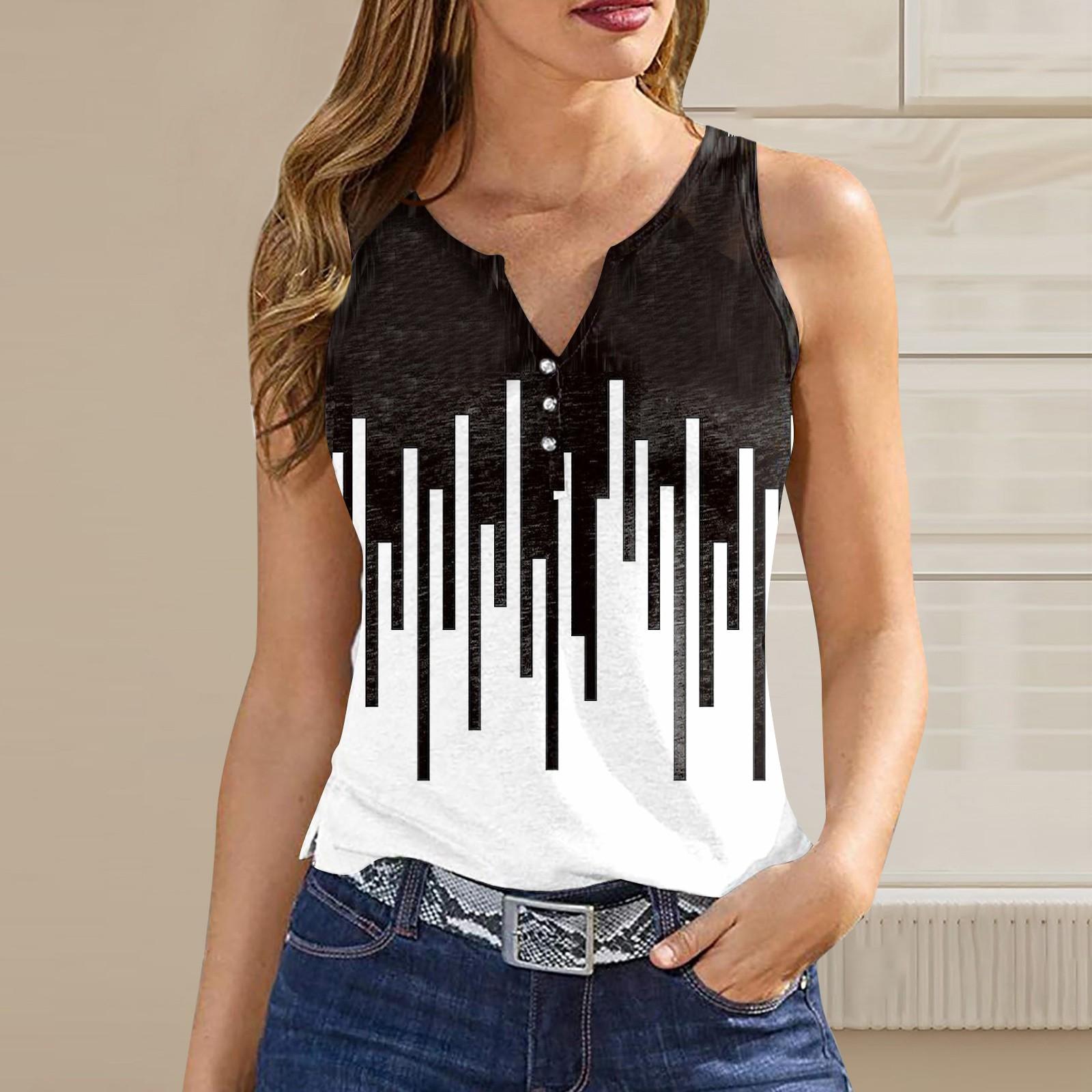 Женская майка с V-образным вырезом, базовые повседневные летние летние топы без рукавов с глубоким боковым вырезом и принтом для женщин L чёрный
Женская майка с V-образным вырезом, базовые повседневные летние летние топы без рукавов с глубоким боковым вырезом и принтом для женщин L чёрный