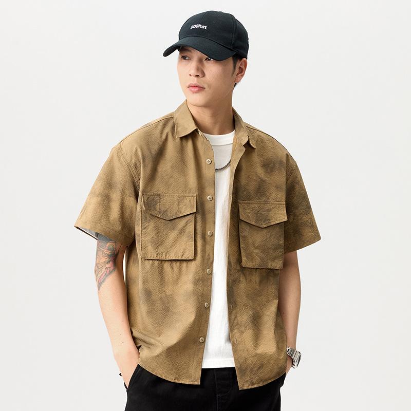 Летняя рубашка из ледяного шелка с пузырчатой текстурой, отложным воротником, свободного кроя, с короткими рукавами, мужская 4XL
Летняя рубашка из ледяного шелка с пузырчатой текстурой, отложным воротником, свободного кроя, с короткими рукавами, мужская 4XL