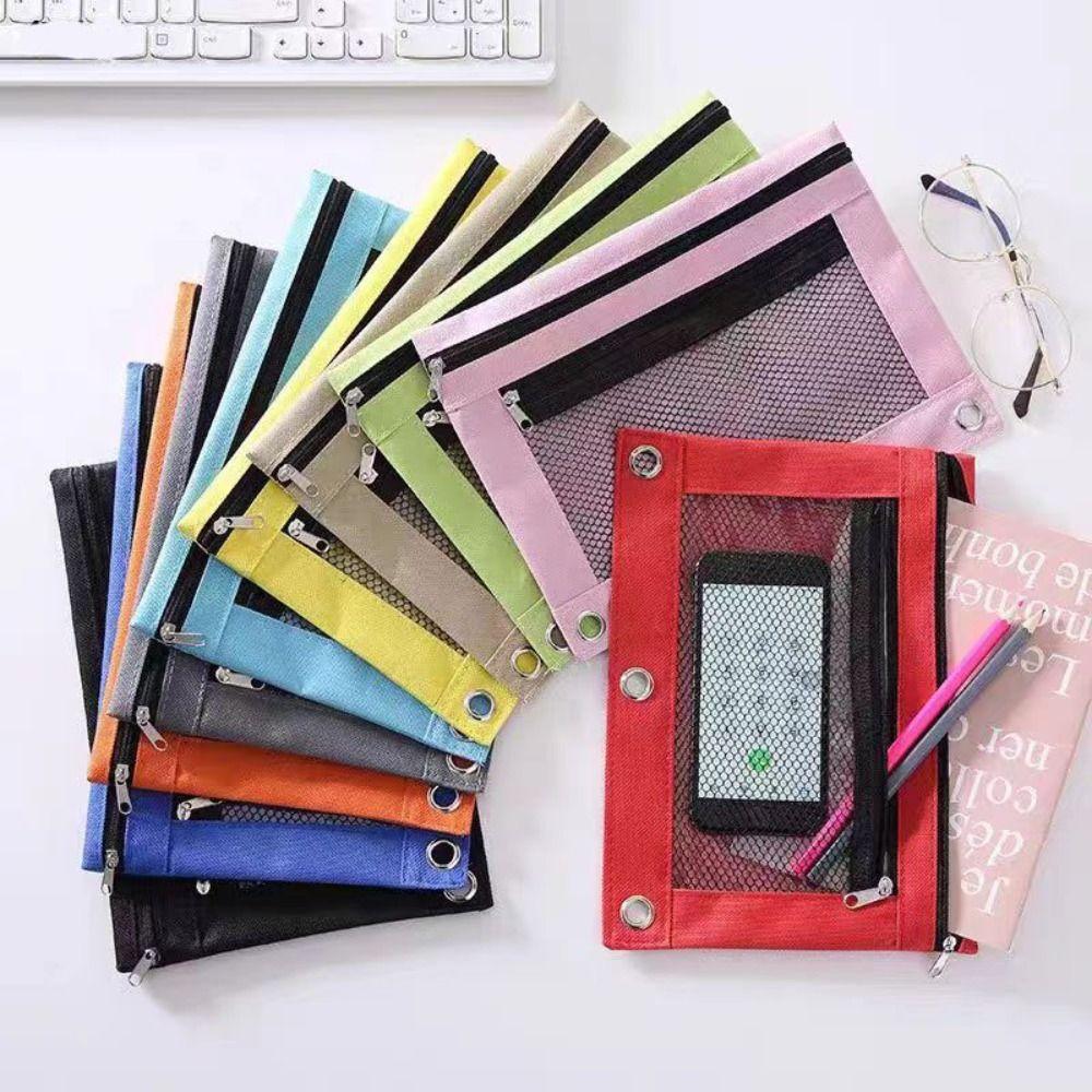 Portable Mesh Pencil Pouch Practical Storage Bag Documents Bag Three Hole Pencil Case Pouch School
Portable Mesh Pencil Pouch Practical Storage Bag Documents Bag Three Hole Pencil Case Pouch School