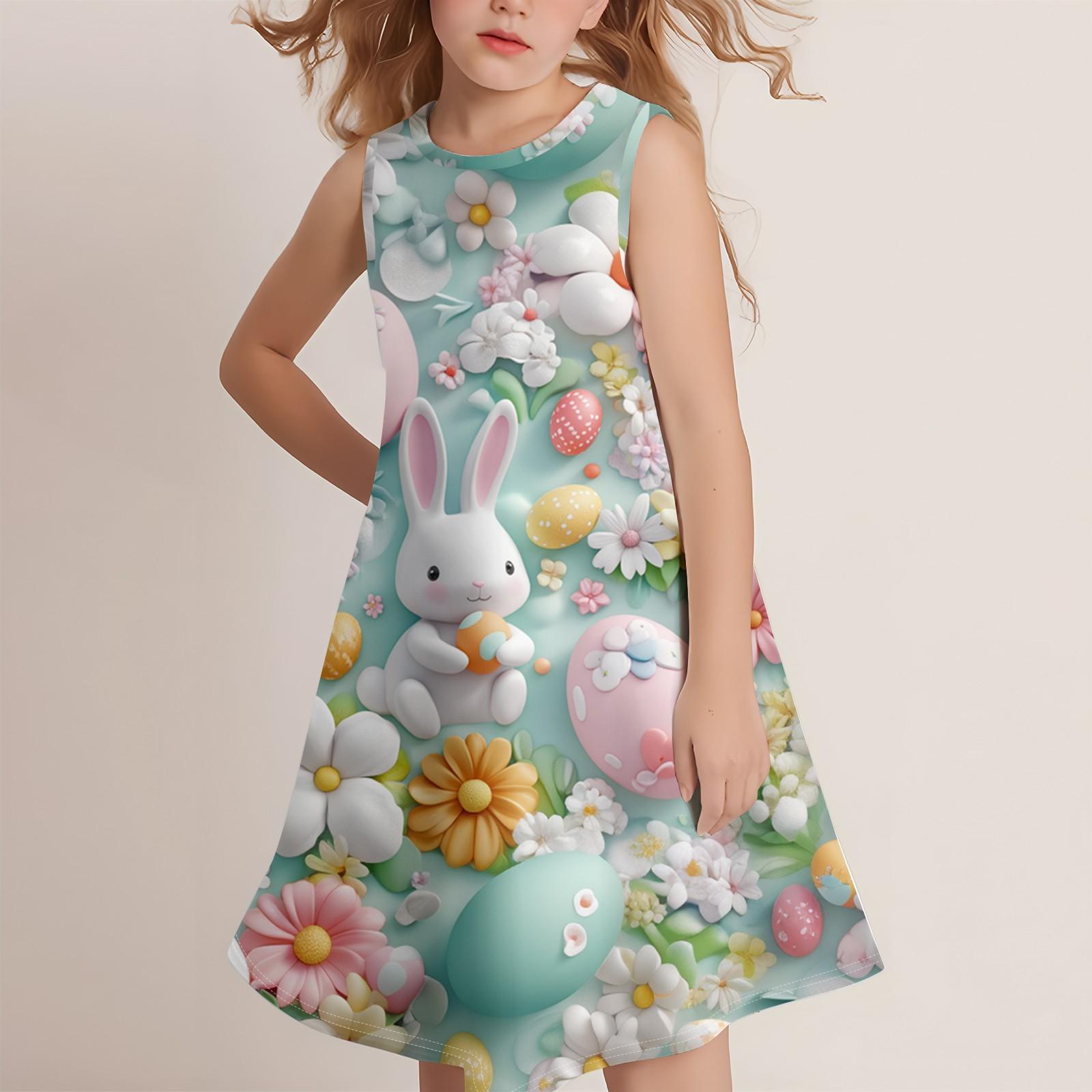 Девочки мода повседневный без рукавов круглый вырез пасхальный принт платье 120
Девочки мода повседневный без рукавов круглый вырез пасхальный принт платье 120
