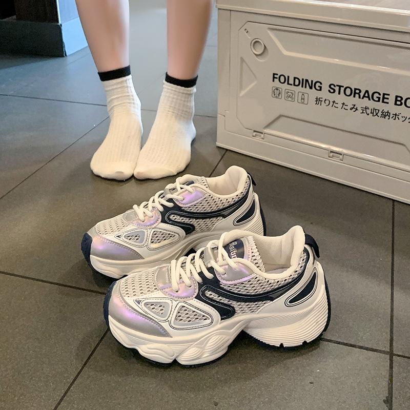 Silver dad shoes women s spring and summer 2025 new versatile thick-soled heightening breathable casual mesh sneakers trendy shoes women 35 синий
Silver dad shoes women s spring and summer 2025 new versatile thick-soled heightening breathable casual mesh sneakers trendy shoes women 35 синий