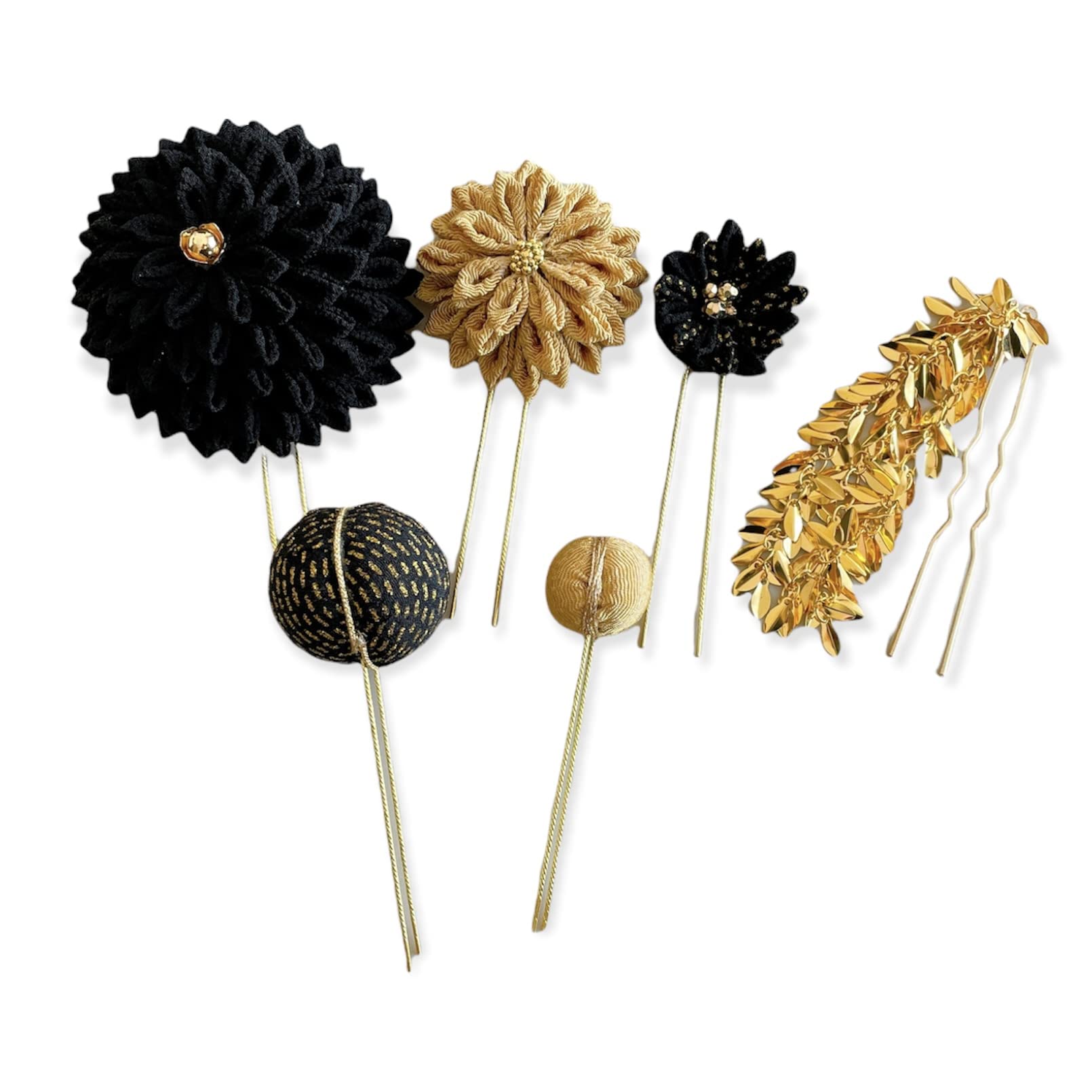 Украшение для волос Dahlia Tsumami Craft, черная золотая заколка с кисточками, японская одежда, церемония совершеннолетия, свадьба, выпускной, фурисодэ, хакама
Украшение для волос Dahlia Tsumami Craft, черная золотая заколка с кисточками, японская одежда, церемония совершеннолетия, свадьба, выпускной, фурисодэ, хакама