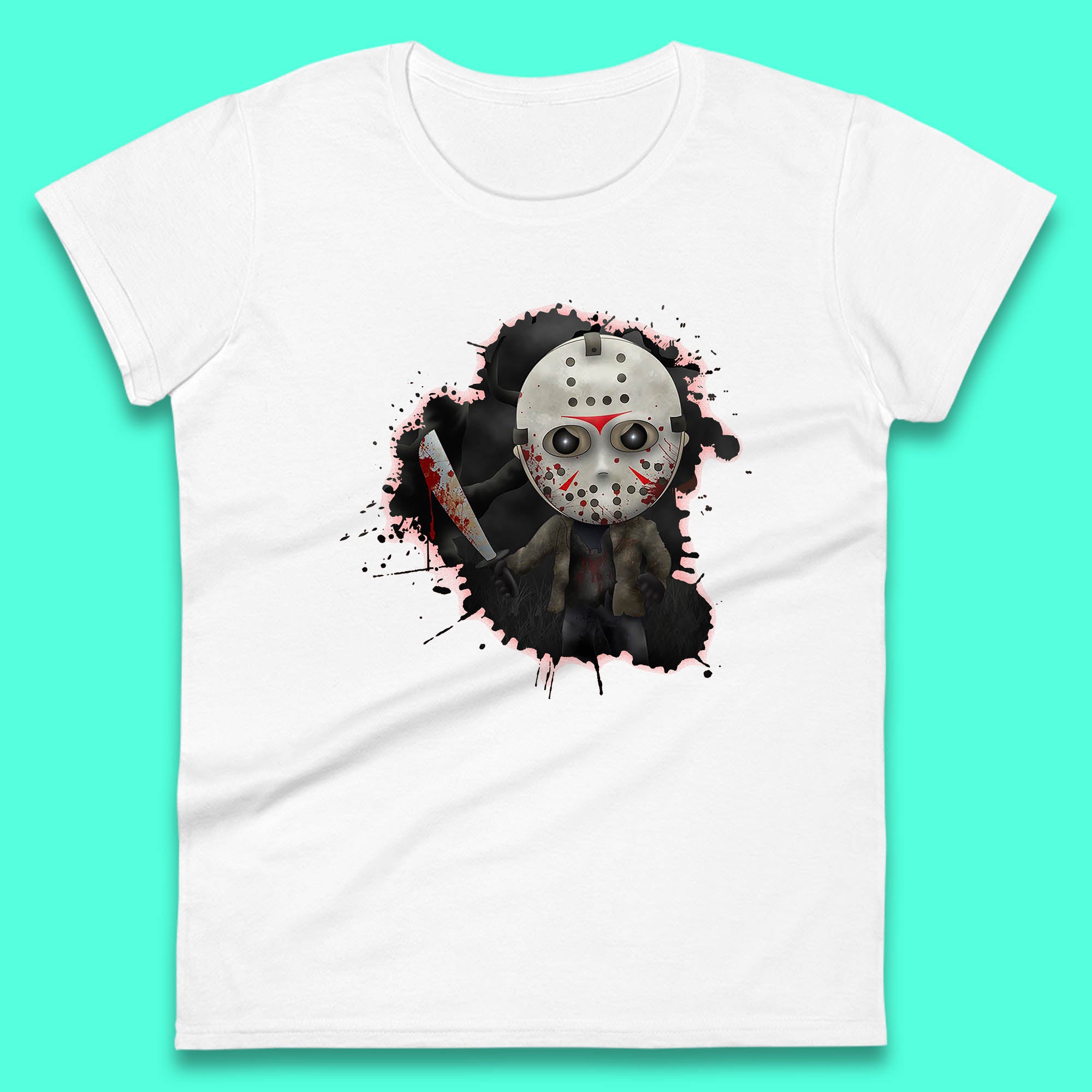Chibi Jason Voorhees Holding Bloody Knife Halloween Friday The 13th Horror Movie Character Womens Tee T Shirt Mens Tops Unisex Top 2XL
Chibi Jason Voorhees Holding Bloody Knife Halloween Friday The 13th Horror Movie Character Womens Tee T Shirt Mens Tops Unisex Top 2XL