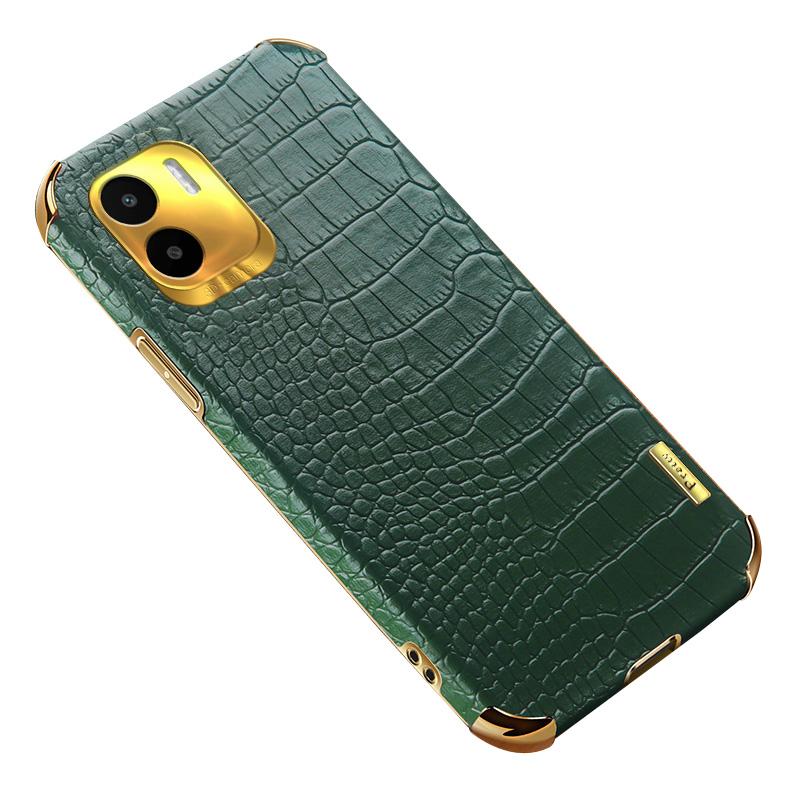 For Xiaomi Redmi A1 4G/A2 4G Crocodile Texture Leather Coated TPU Cover 6D Electroplated Phone Case Green
For Xiaomi Redmi A1 4G/A2 4G Crocodile Texture Leather Coated TPU Cover 6D Electroplated Phone Case Green