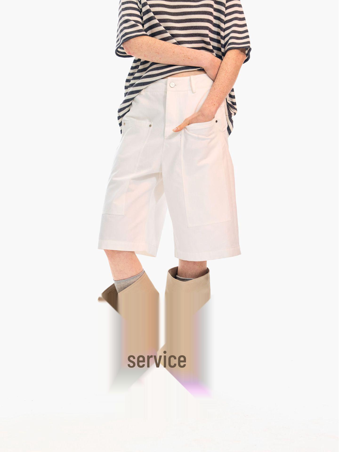 Spring Korean Workwear: Versatile Wide-Leg White Casual Cropped Shorts for Women Small белый
Spring Korean Workwear: Versatile Wide-Leg White Casual Cropped Shorts for Women Small белый