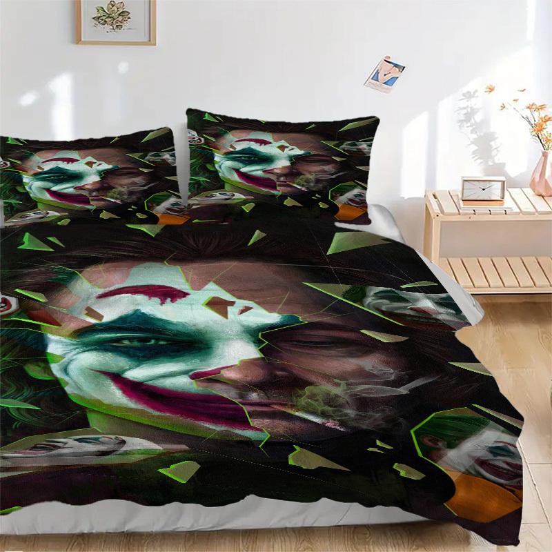Joker Clown Smoking Artwork Bedding Set Comforter Cover Gift for Bedroom,Includes 1 Cover and 2 Pillowcases, No InsertB329 135x200cm
Joker Clown Smoking Artwork Bedding Set Comforter Cover Gift for Bedroom,Includes 1 Cover and 2 Pillowcases, No InsertB329 135x200cm