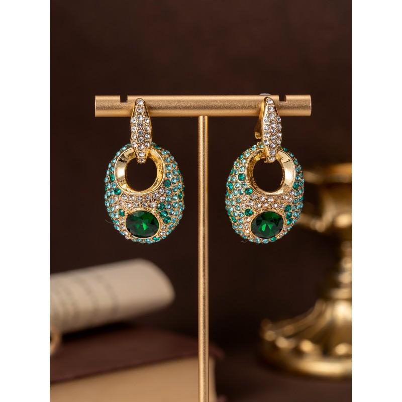 Vintage Oval Full Pendant With Light Luxury Temperament High-end Feel Necklace Set Diamonds Pure Copper Women
Vintage Oval Full Pendant With Light Luxury Temperament High-end Feel Necklace Set Diamonds Pure Copper Women