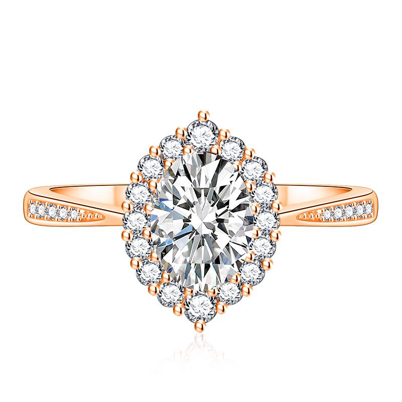 Классическое кольцо Lindon из медного сплава с цирконием, женские ювелирные изделия, свадебный подарок для вечеринки 20 розового золота