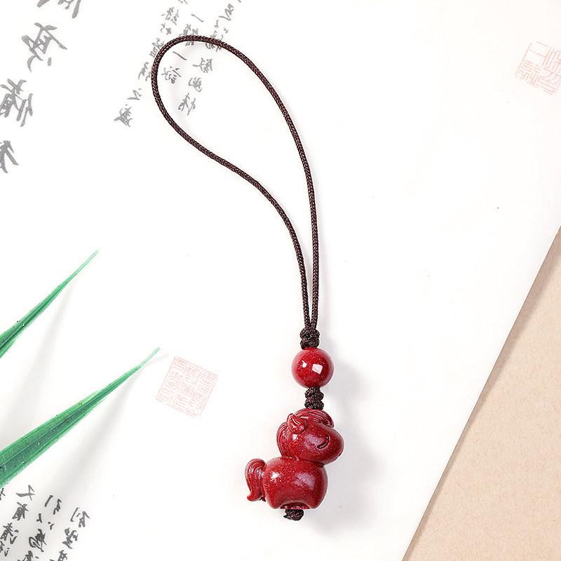 Cinnabar Zodiac Horse Pendant & Keychain - 2026 Year of the Horse Mobile Accessory and Red Hanging Ornament Gift
Cinnabar Zodiac Horse Pendant & Keychain - 2026 Year of the Horse Mobile Accessory and Red Hanging Ornament Gift