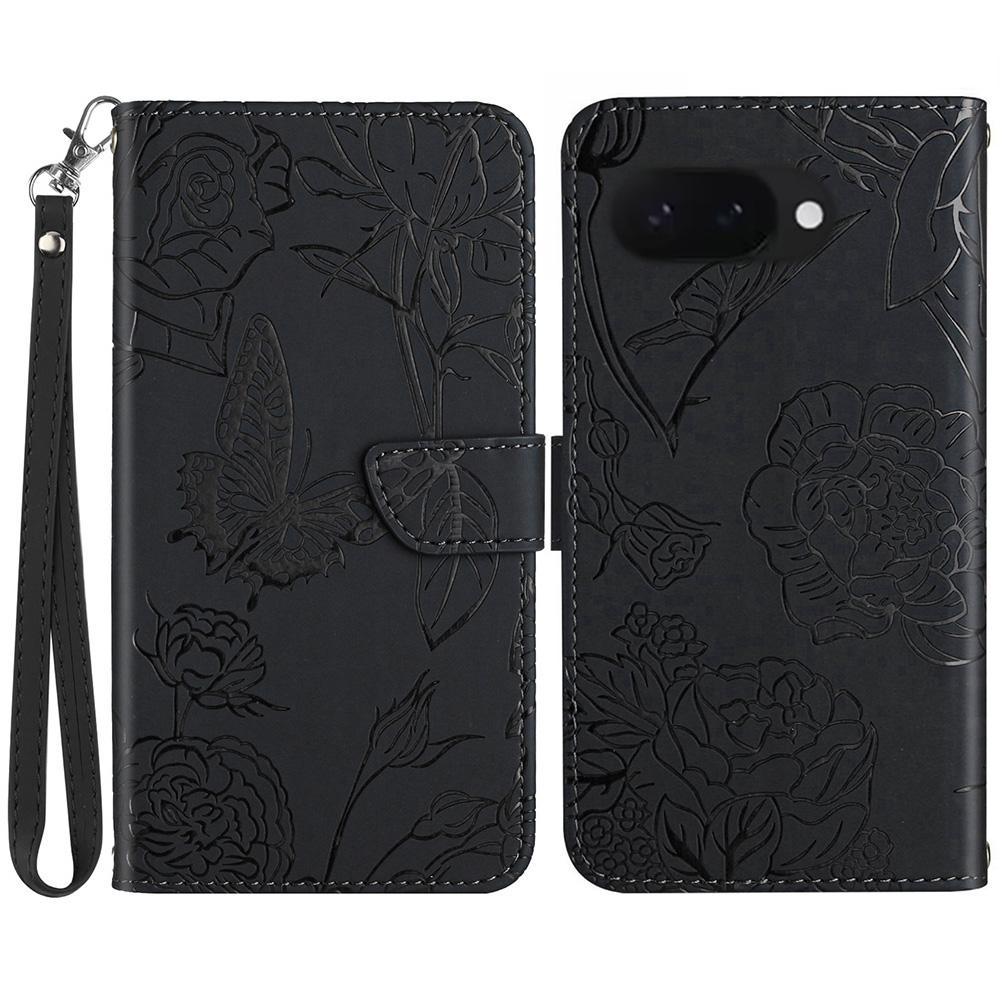 HT03 For Google Pixel 9a Case Butterfly Flower Imprint Leather Phone Cover with Strap A
HT03 For Google Pixel 9a Case Butterfly Flower Imprint Leather Phone Cover with Strap A