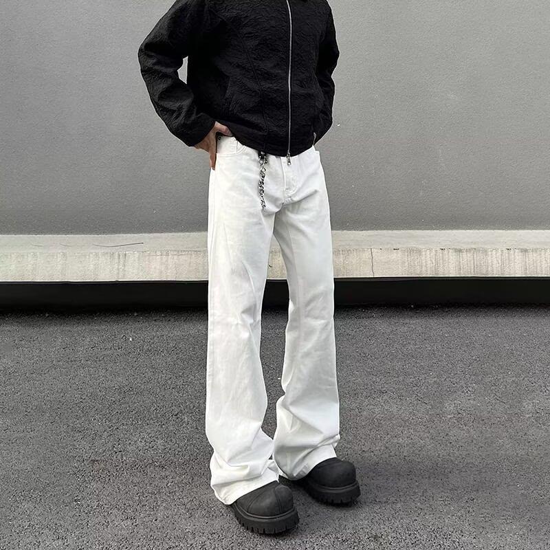 Men s Solid White High Waist Straight Leg Flared Denim Jeans S білий
Men s Solid White High Waist Straight Leg Flared Denim Jeans S білий