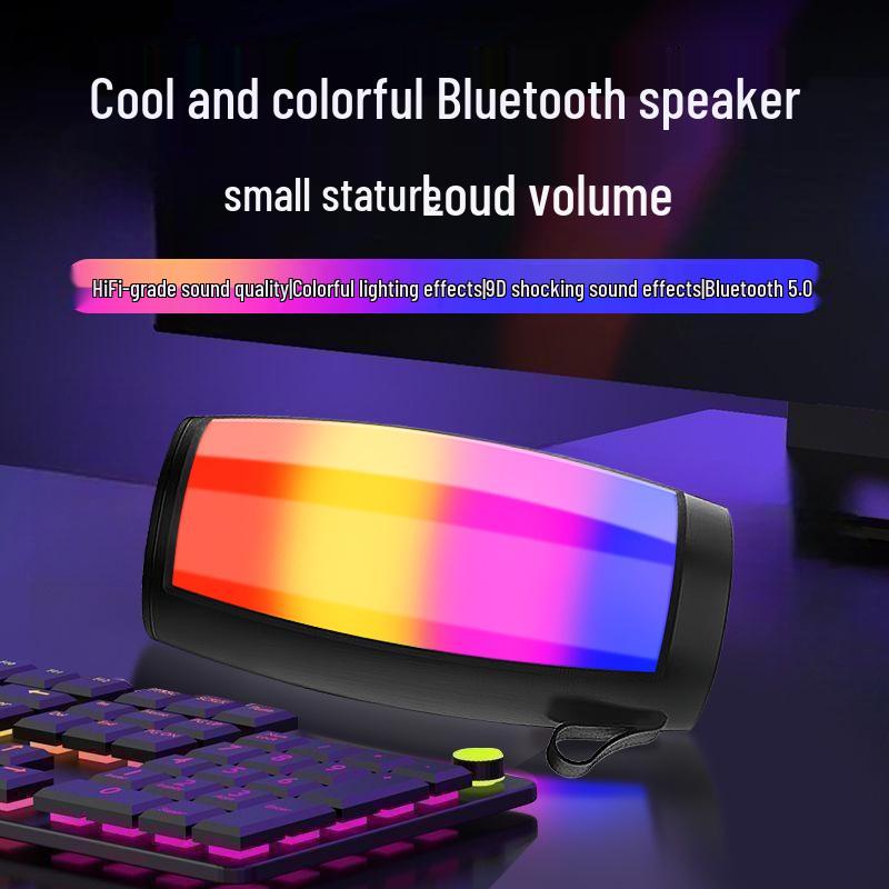 Iridescent Outdoor Bluetooth Speaker with Superior Sound and Dynamic Lighting
Iridescent Outdoor Bluetooth Speaker with Superior Sound and Dynamic Lighting