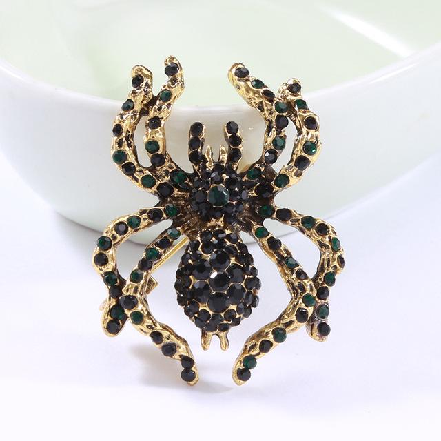 Высококачественные броши-пауки со стразами, металлические значки в виде насекомых, винтажные украшения для вечеринки на Хэллоуин зелёный
Высококачественные броши-пауки со стразами, металлические значки в виде насекомых, винтажные украшения для вечеринки на Хэллоуин зелёный