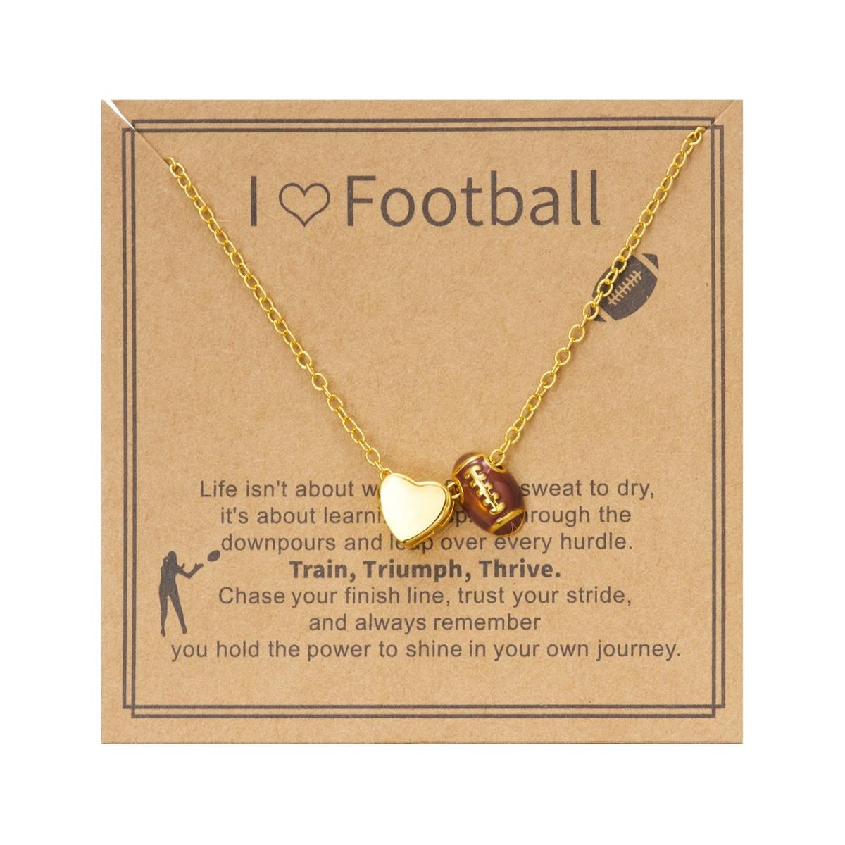 Minimalist Little Heart Football Pendant Necklace For Women Men Trendy Ball Sports Volleyball Baseball Basketball Choker Zircon
Minimalist Little Heart Football Pendant Necklace For Women Men Trendy Ball Sports Volleyball Baseball Basketball Choker Zircon