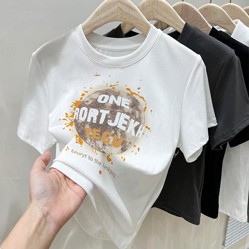 2025 new shoulder cotton short-sleeved t-shirt women s ins casual fashion versatile foreign style thin top summer S
2025 new shoulder cotton short-sleeved t-shirt women s ins casual fashion versatile foreign style thin top summer S