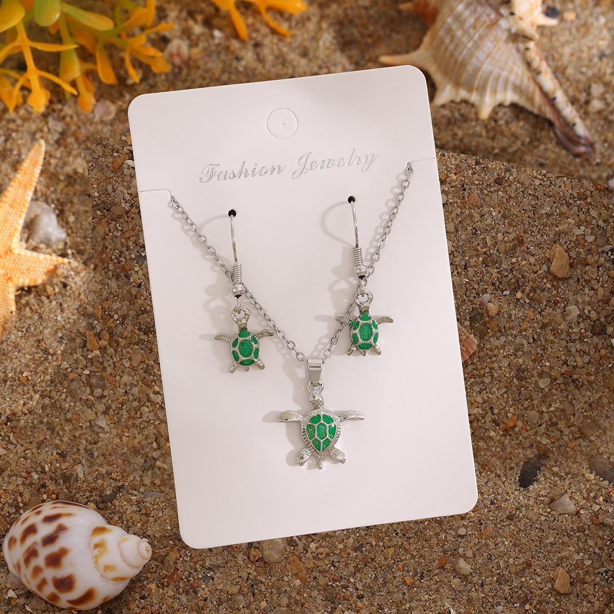 Trendy Resin Turtle Necklace And Earring Set Fashionable Party Jewelry Accessories For Women Girls Gift зелений
Trendy Resin Turtle Necklace And Earring Set Fashionable Party Jewelry Accessories For Women Girls Gift зелений